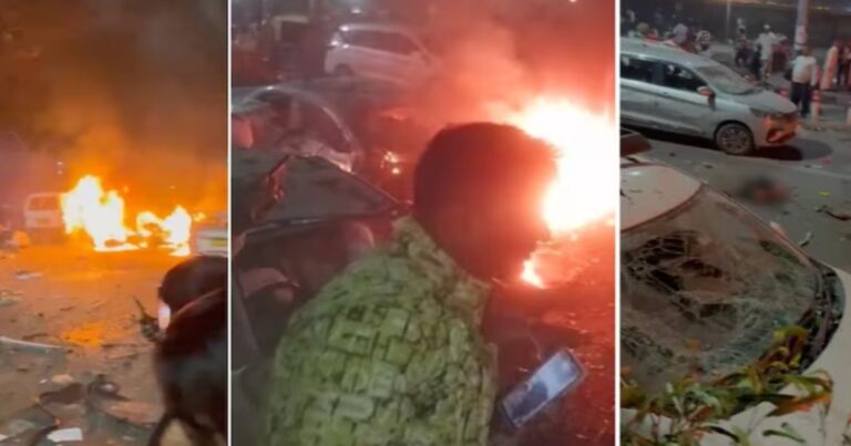 દિલ્હીના લાલ કિલ્લા પાસે કારમાં ભીષણ વિસ્ફોટ, 8ના મોત, તપાસ શરૂ