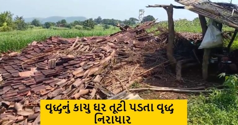 નિરાધાર વૃદ્ધનું કાચુ ઘર